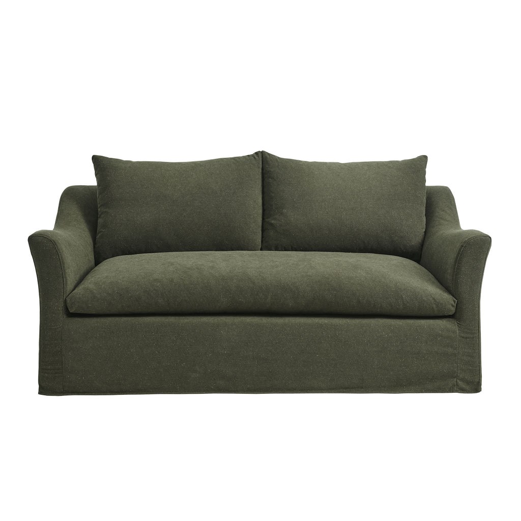 Somerset 70" Linen Blend Slipcovered Loveseat - Sage