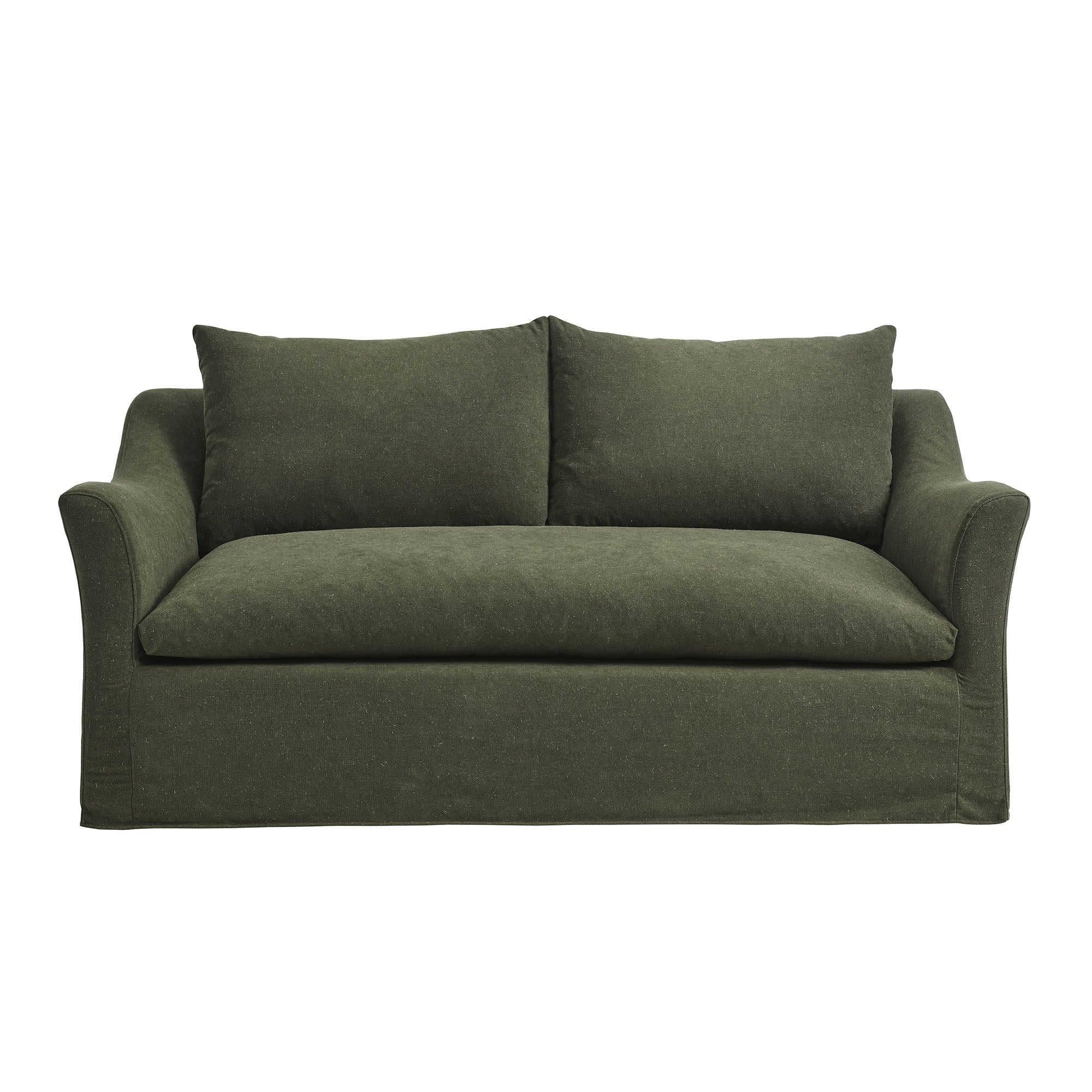 Somerset 70" Linen Blend Slipcovered Loveseat - Sage