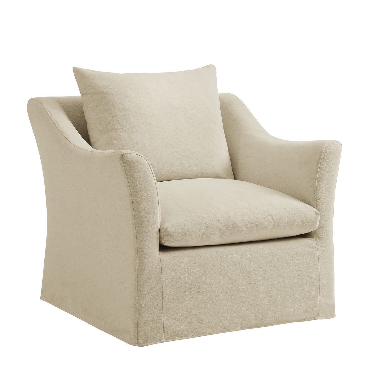 Somerset Linen Blend Slipcovered Armchair