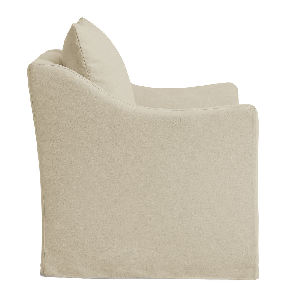 Somerset Linen Blend Slipcovered Armchair