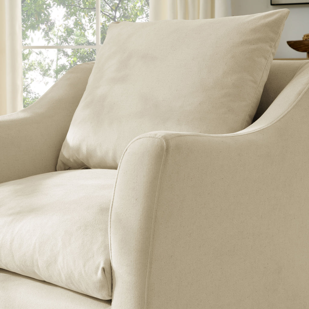 Somerset Linen Blend Slipcovered Armchair
