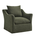 Somerset Linen Blend Slipcovered Armchair - Sage