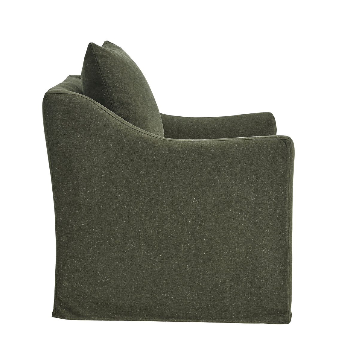 Somerset Linen Blend Slipcovered Armchair - Sage