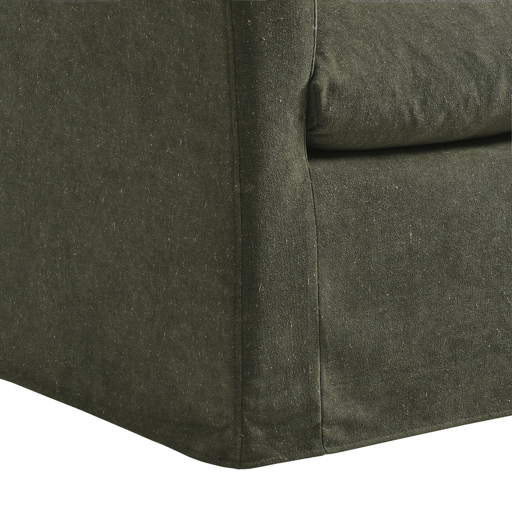 Somerset Linen Blend Slipcovered Armchair - Sage