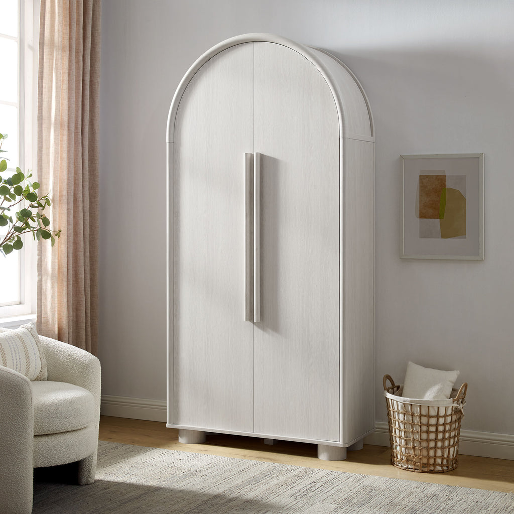 Bellamy Tall Arched Storage Cabinet - Ash