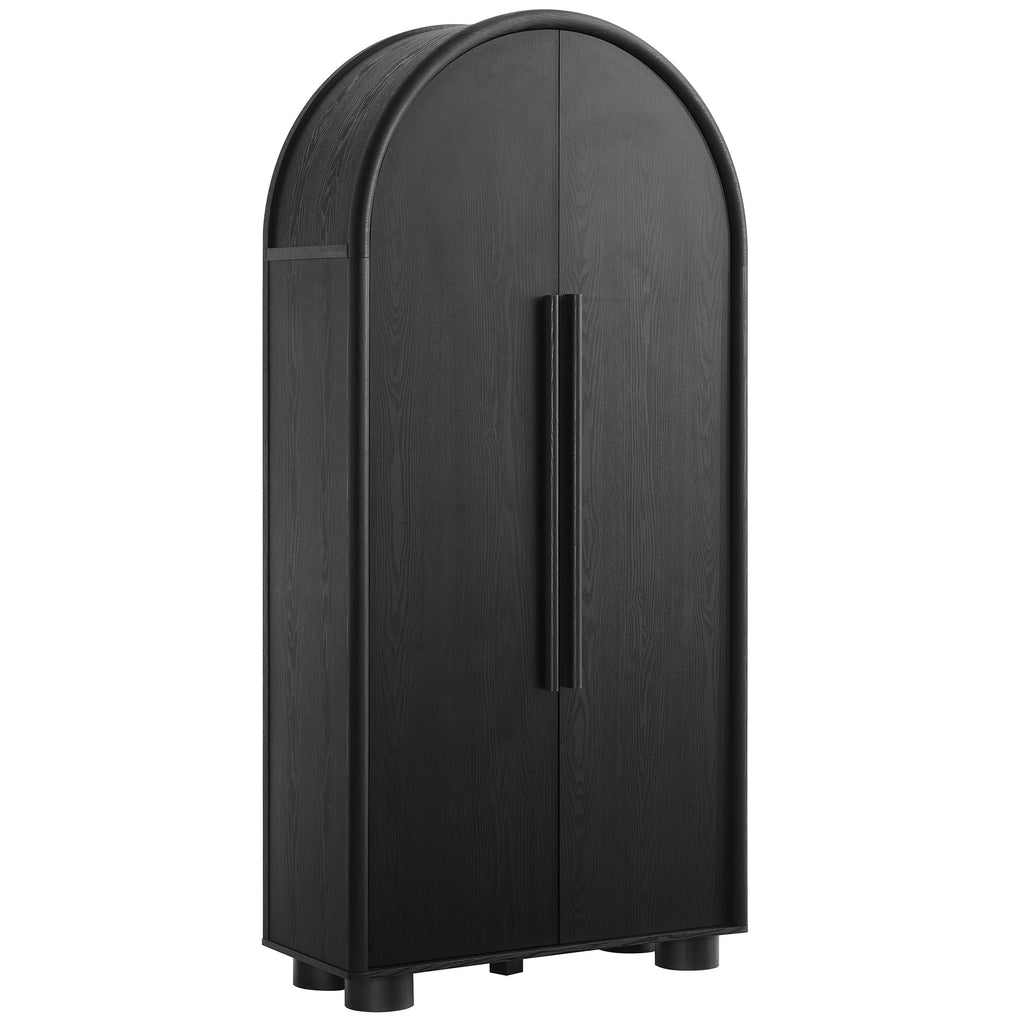 Bellamy Tall Arched Storage Cabinet - Black
