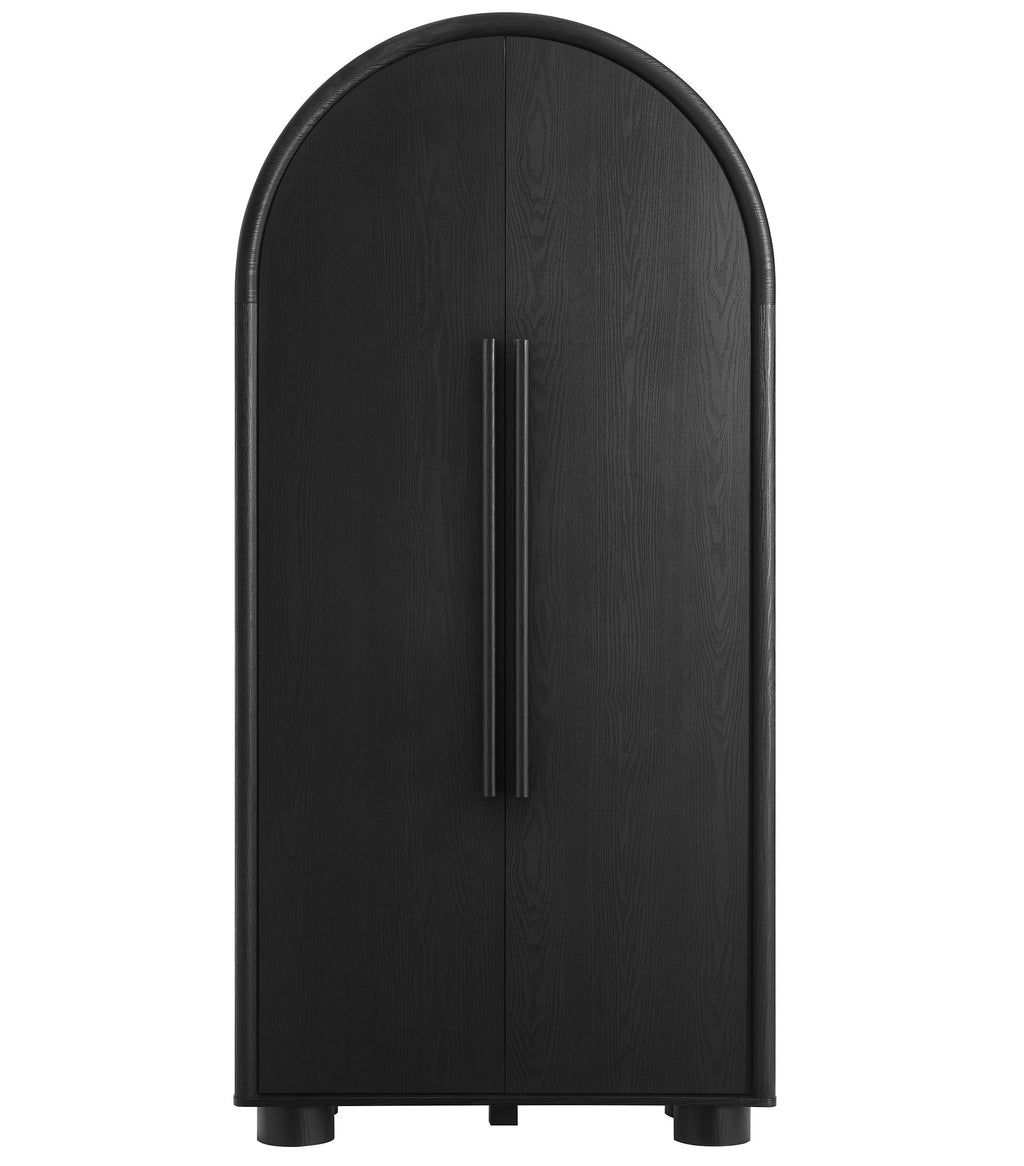 Bellamy Tall Arched Storage Cabinet - Black