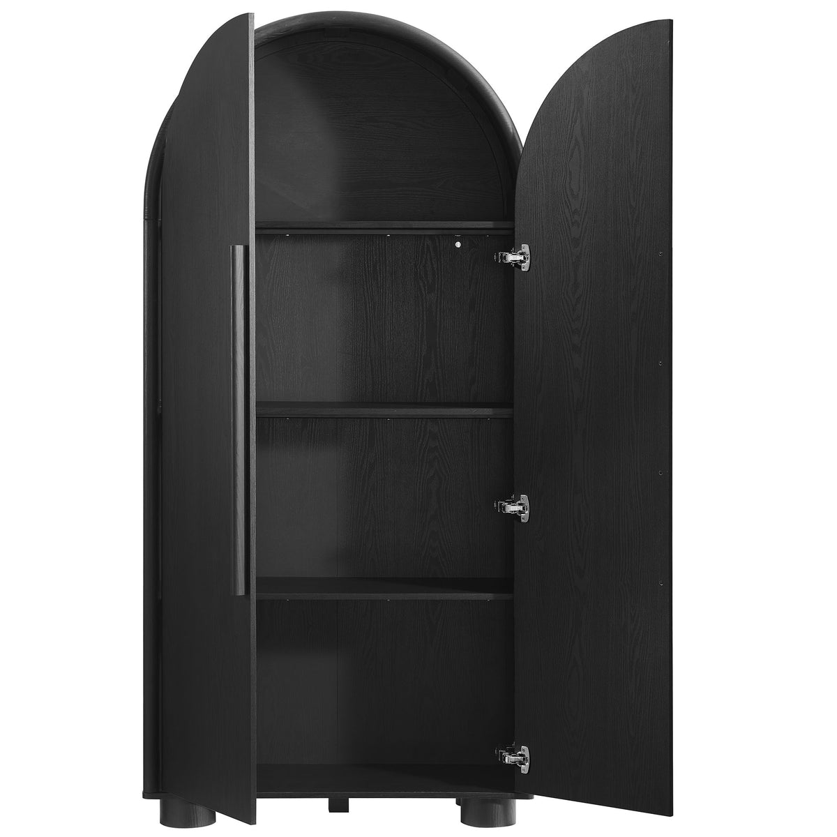 Bellamy Tall Arched Storage Cabinet - Black