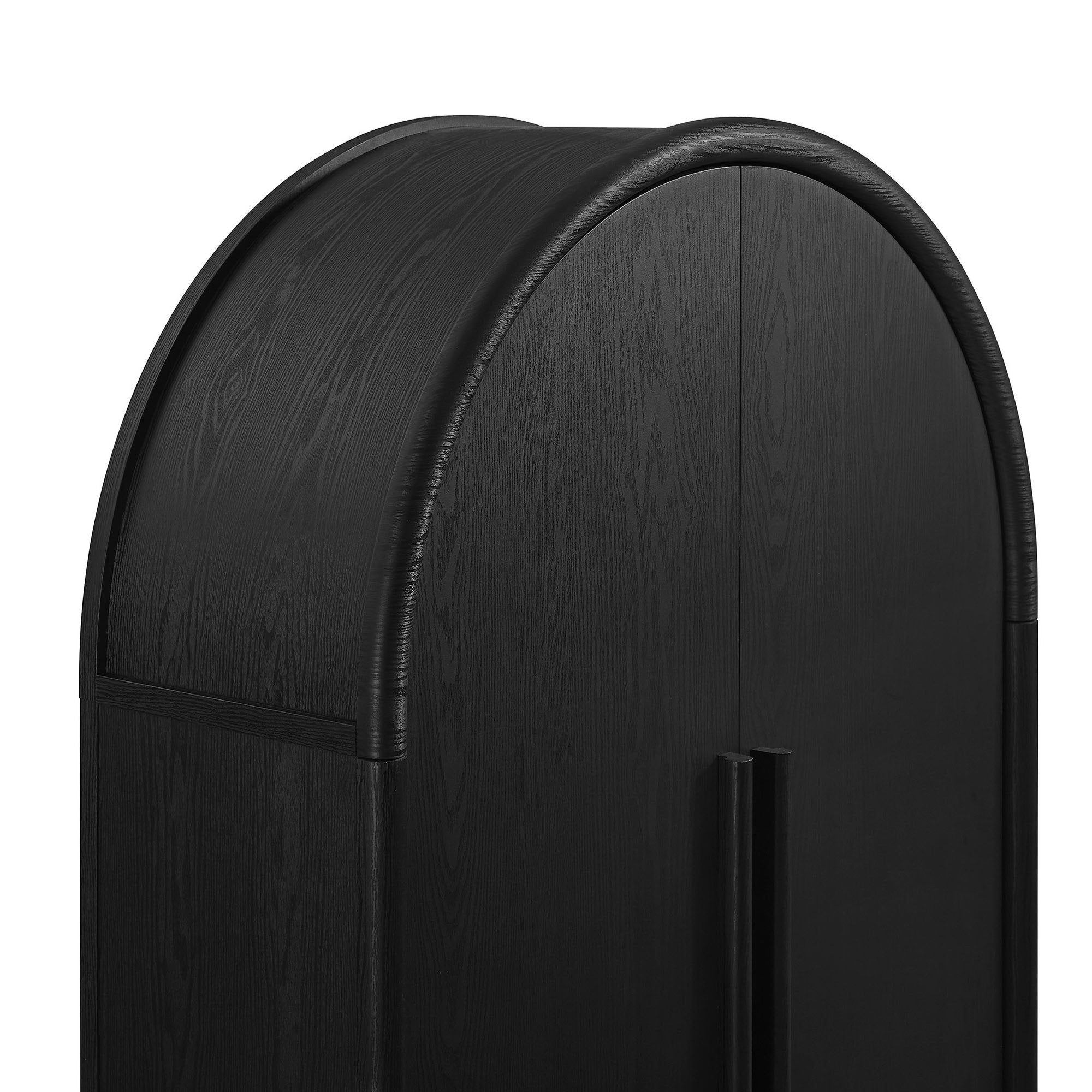 Bellamy Tall Arched Storage Cabinet - Black