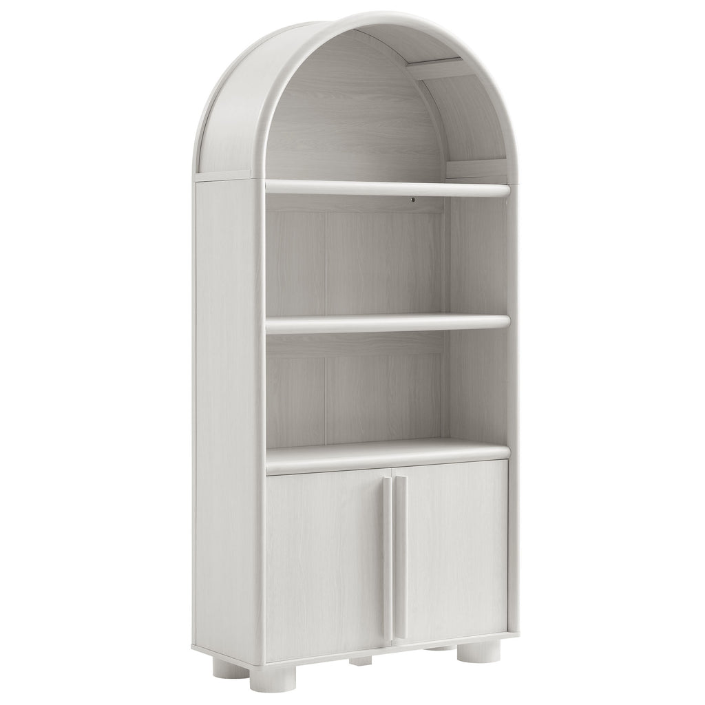 Bellamy Tall Arched Display Cabinet Bookcase - Ash