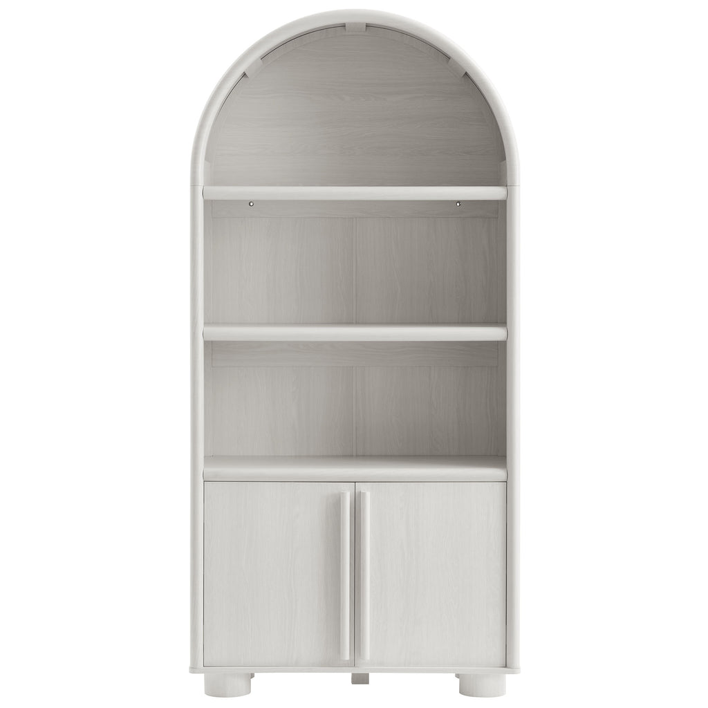 Bellamy Tall Arched Display Cabinet Bookcase - Ash