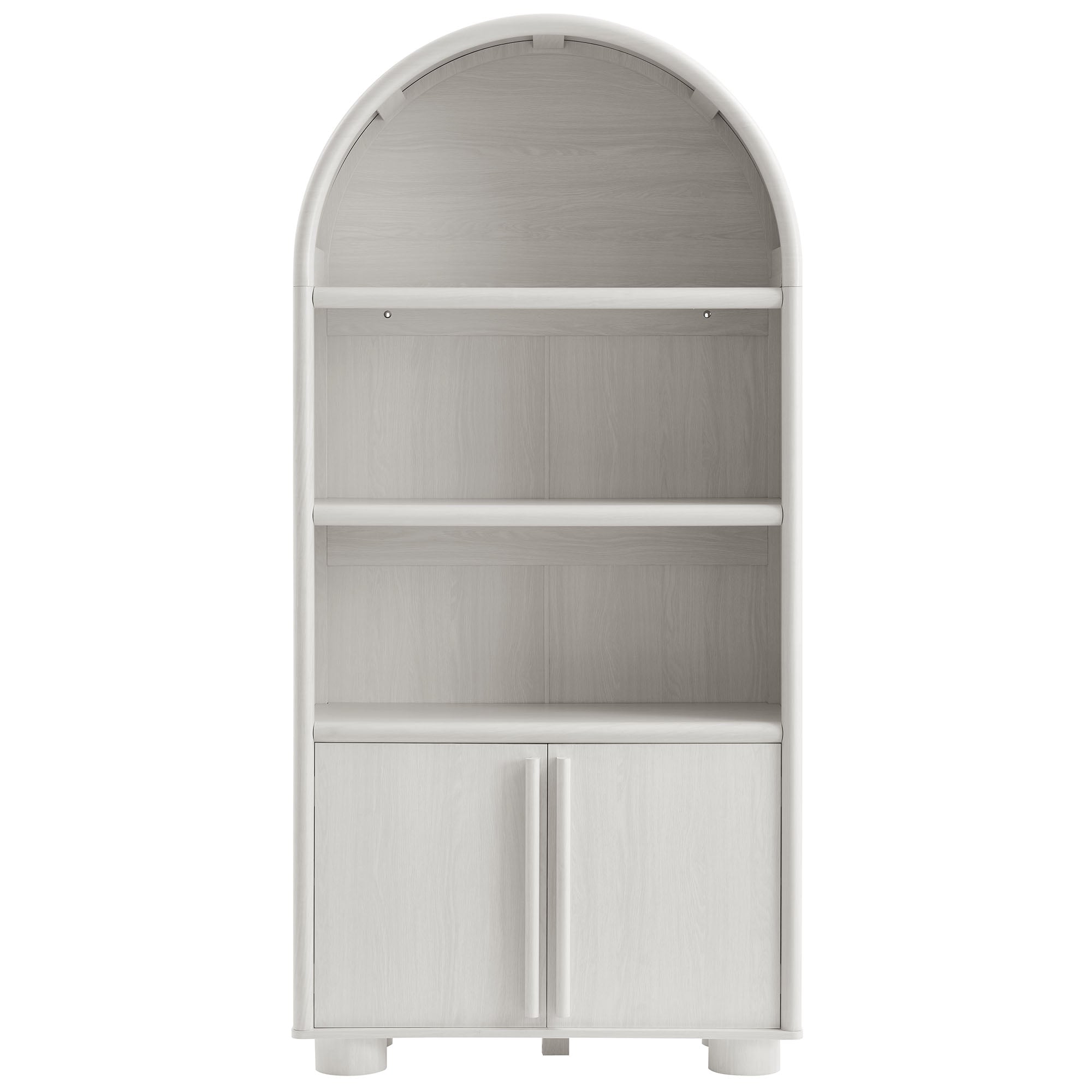 Bellamy Tall Arched Display Cabinet Bookcase - Ash