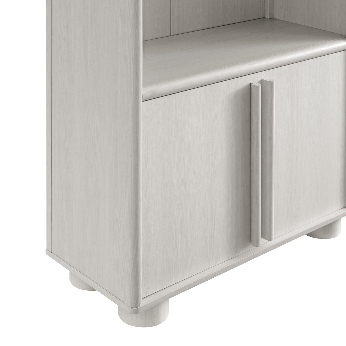 Bellamy Tall Arched Display Cabinet Bookcase - Ash