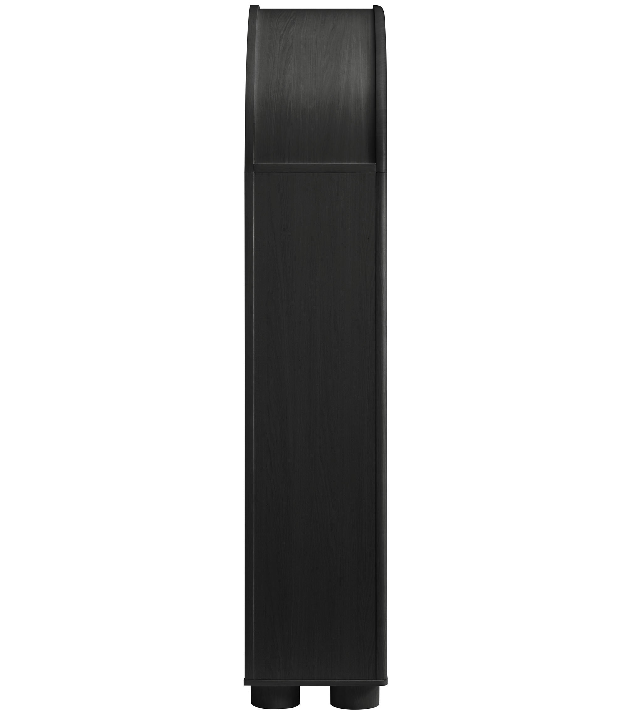 Bellamy Tall Arched Display Cabinet Bookcase - Black Oak