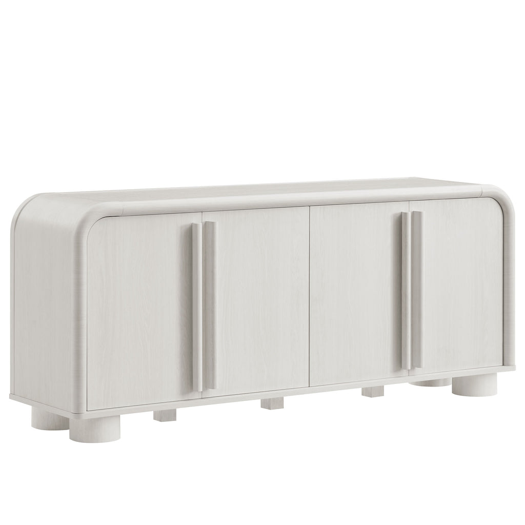 Bellamy Curved 4-Door Sideboard Cabinet - Ash