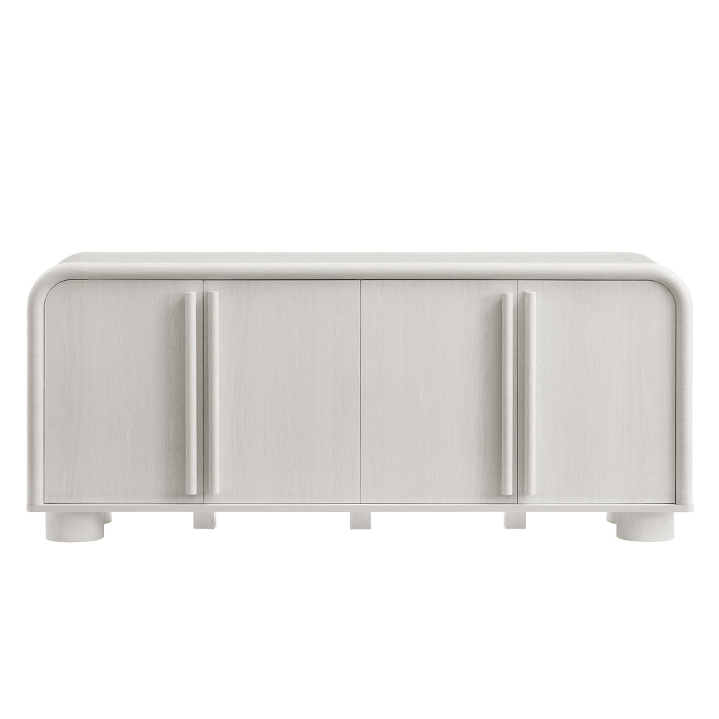 Bellamy Curved 4-Door Sideboard Cabinet - Ash