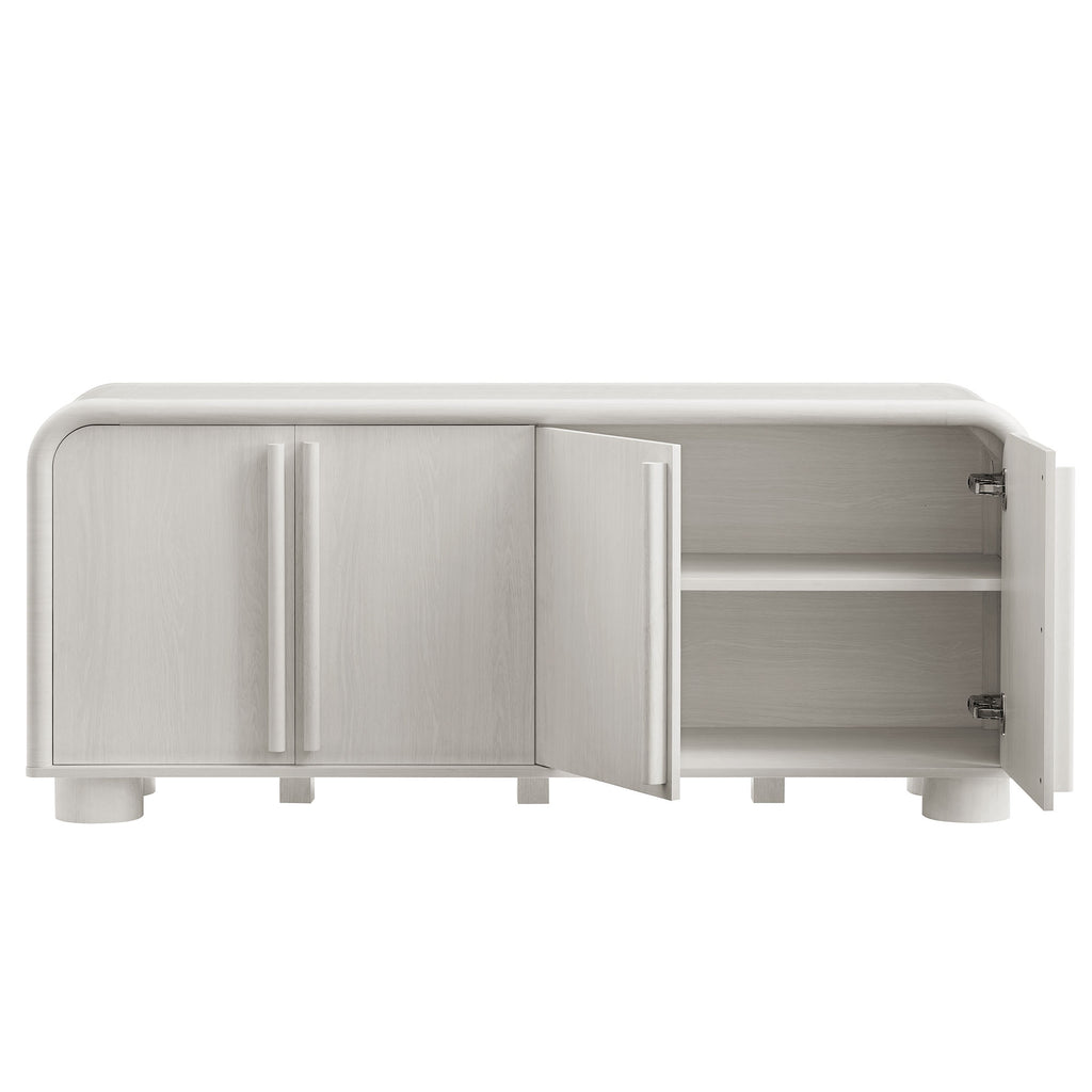 Bellamy Curved 4-Door Sideboard Cabinet - Ash