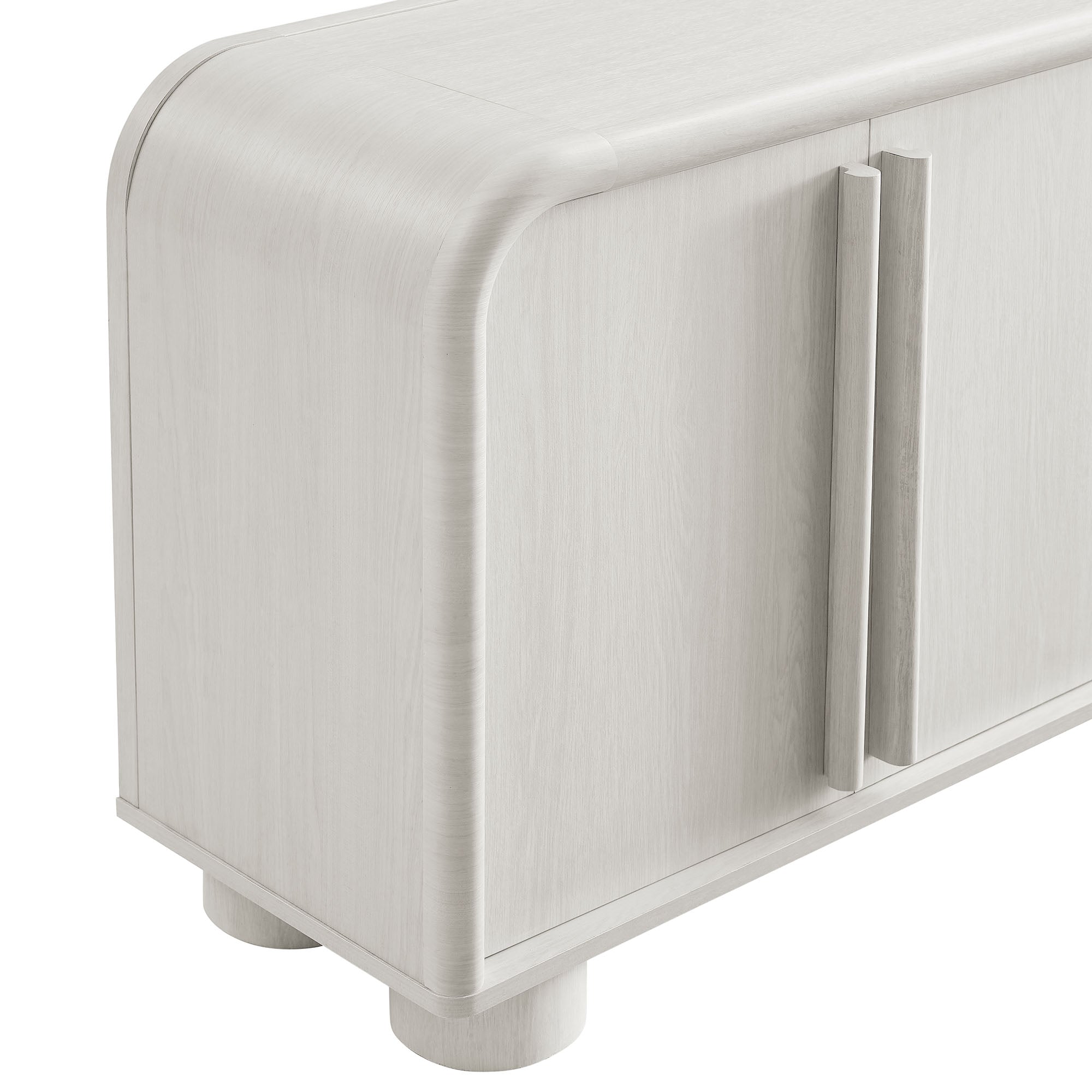 Bellamy Curved 4-Door Sideboard Cabinet - Ash