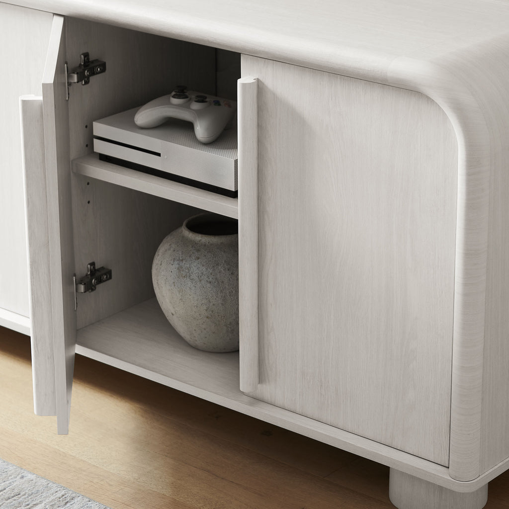 Bellamy Curved 4-Door Sideboard Cabinet - Ash