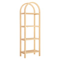 Vexley 72 Inch Tall Narrow Arched Bookshelf - Natural