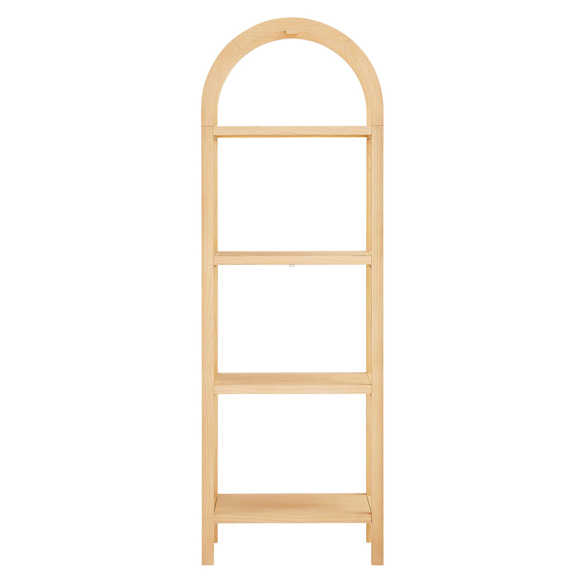 Vexley 72 Inch Tall Narrow Arched Bookshelf - Natural