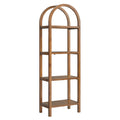 Vexley 72 Inch Tall Narrow Arched Bookshelf - Walnut