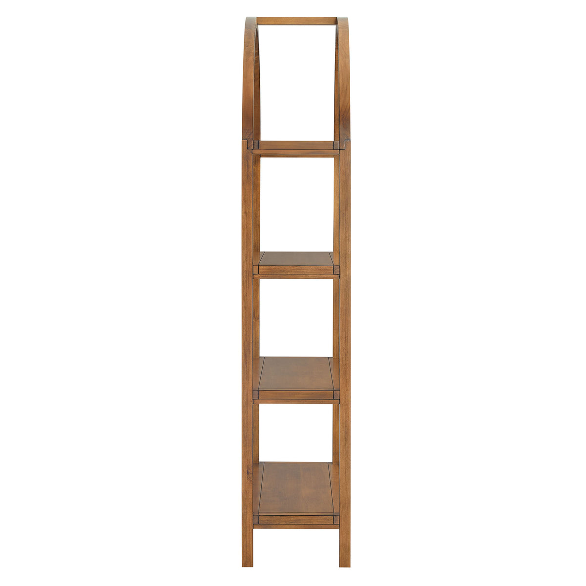 Vexley 72 Inch Tall Narrow Arched Bookshelf - Walnut