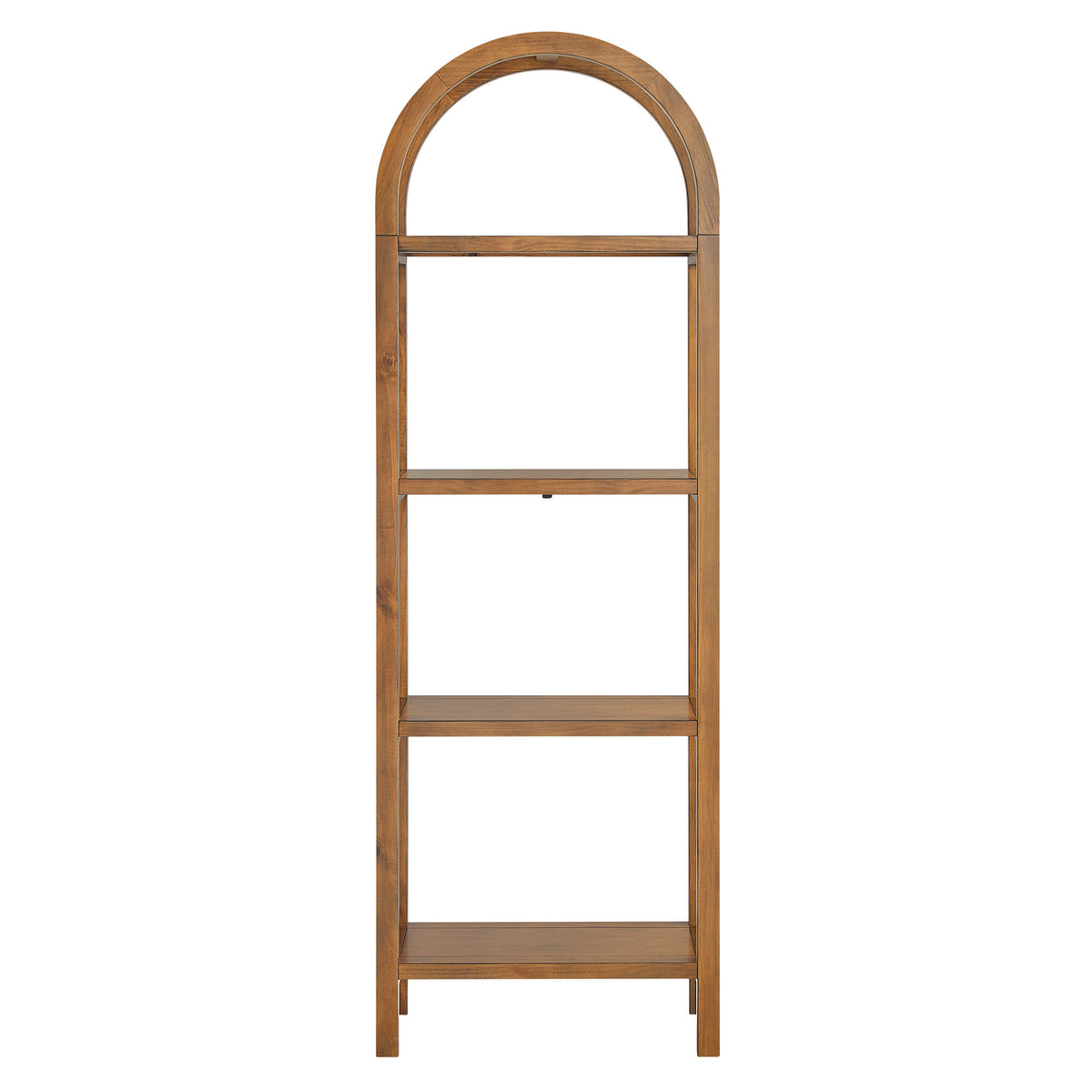 Vexley 72 Inch Tall Narrow Arched Bookshelf - Walnut