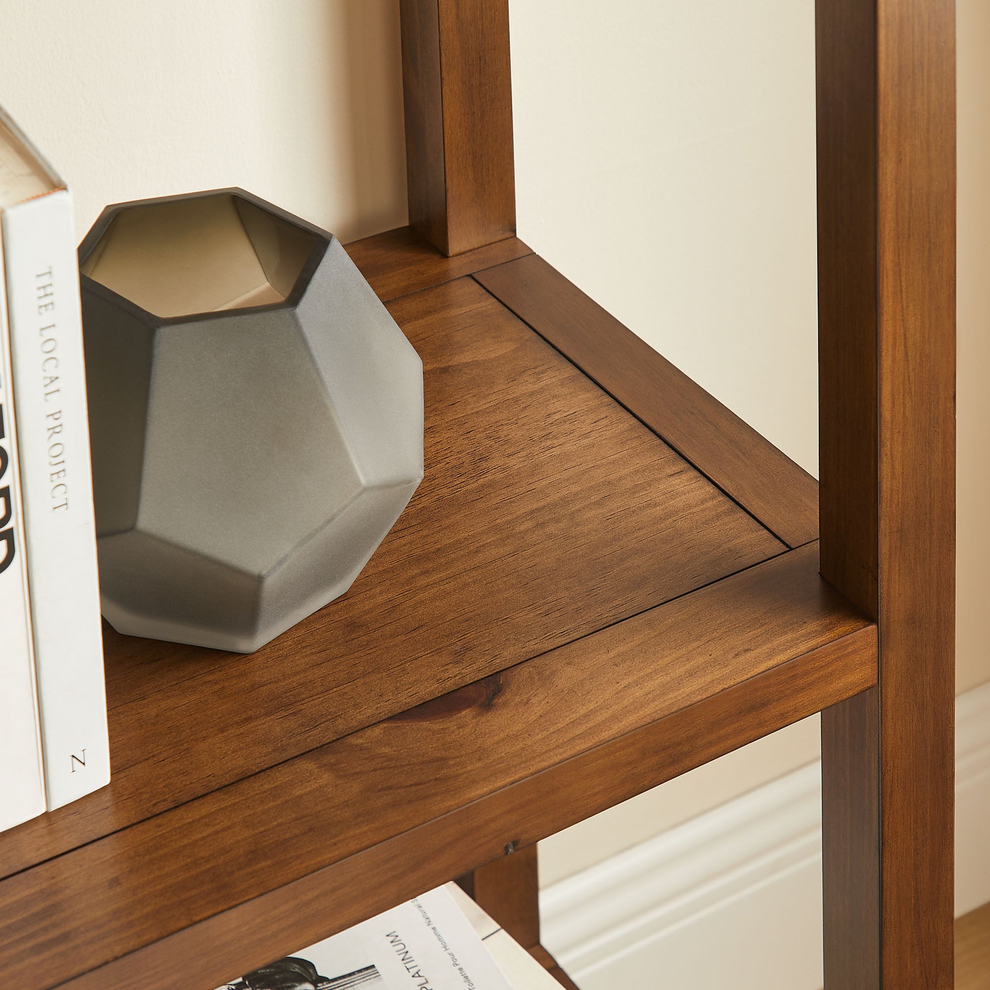 Vexley 72 Inch Tall Narrow Arched Bookshelf - Walnut