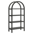 Vexley 60 Inch Arched Bookshelf - Black