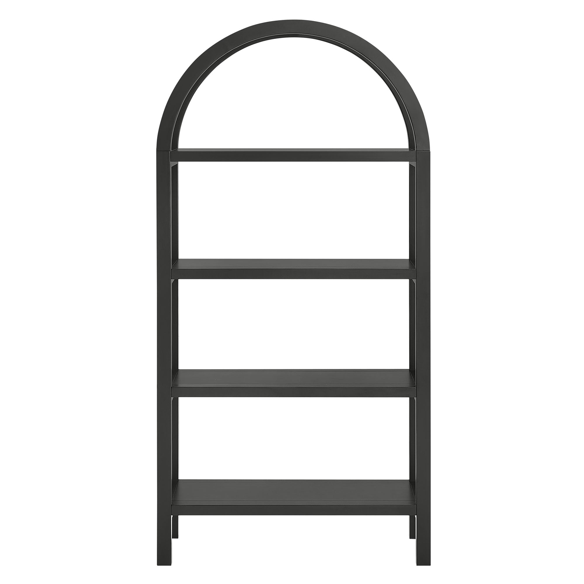 Vexley 60 Inch Arched Bookshelf - Black