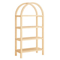 Vexley 60 Inch Arched Bookshelf - Natural