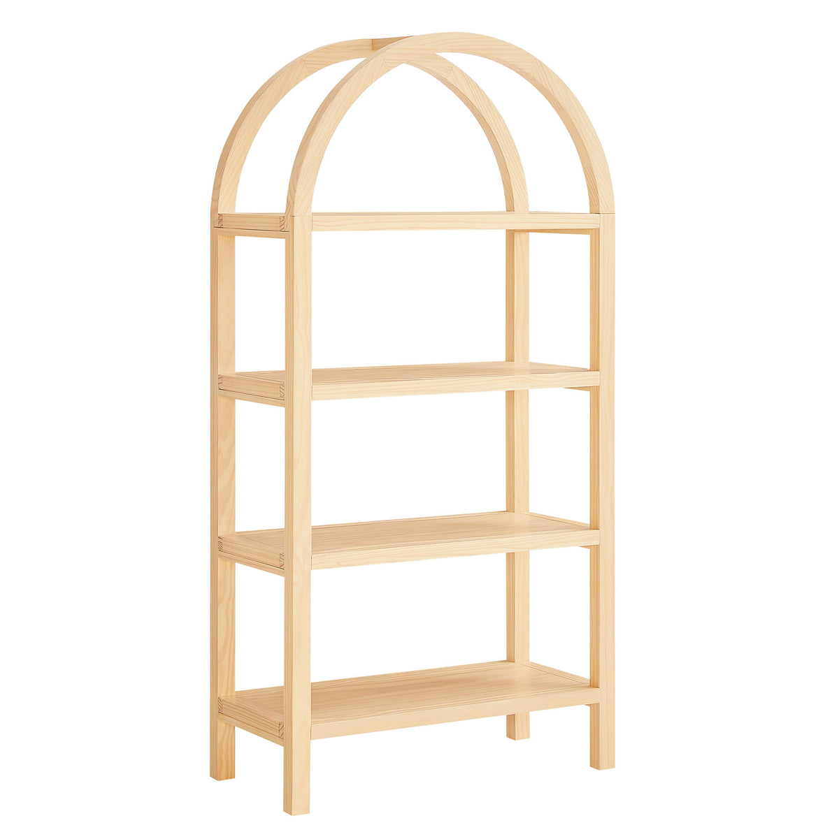 Vexley 60 Inch Arched Bookshelf - Natural