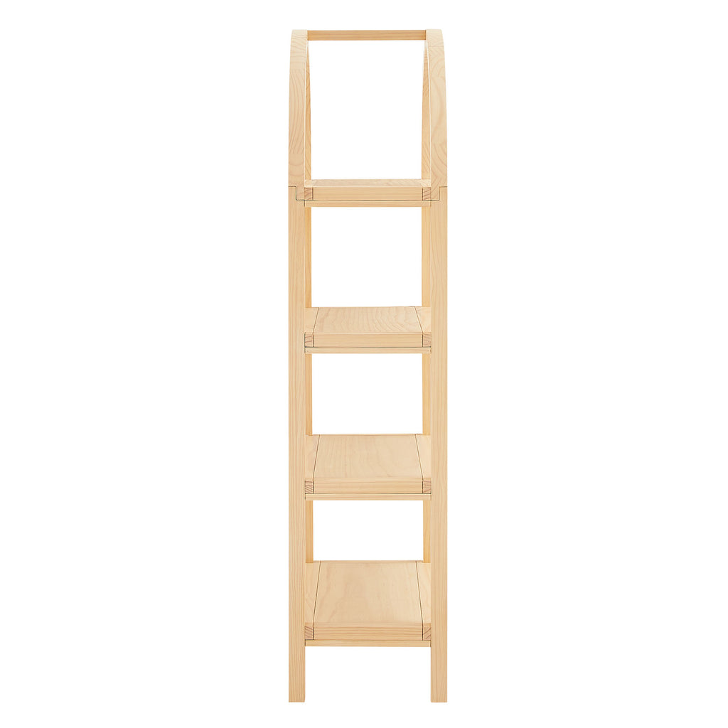 Vexley 60 Inch Arched Bookshelf - Natural