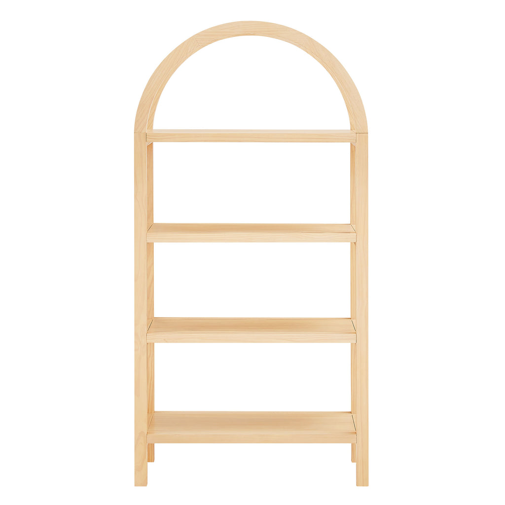 Vexley 60 Inch Arched Bookshelf - Natural