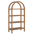 Vexley 60 Inch Arched Bookshelf - Walnut