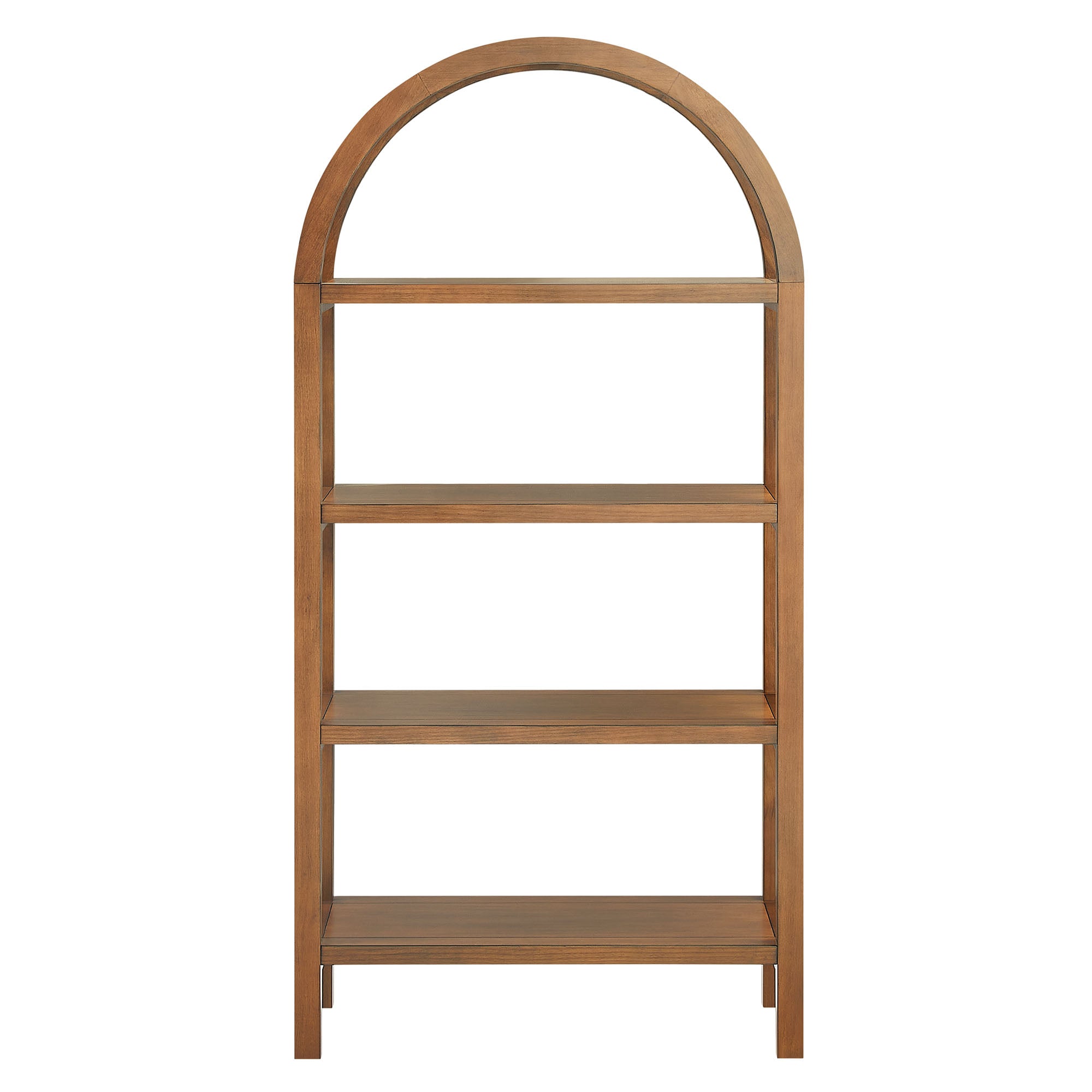 Vexley 60 Inch Arched Bookshelf - Walnut