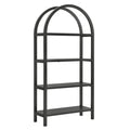 Vexley 72 Inch Large Arched Bookshelf - Black