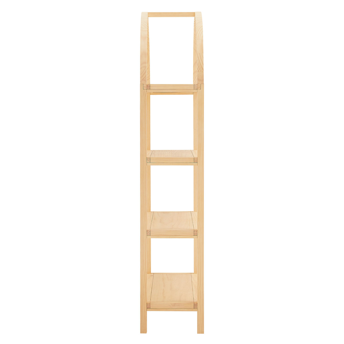 Vexley 72 Inch Large Arched Bookshelf - Natural