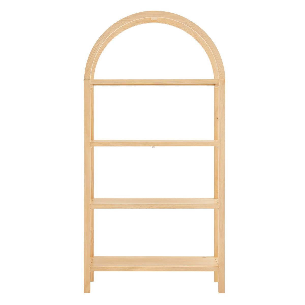 Vexley 72 Inch Large Arched Bookshelf - Natural