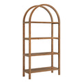 Vexley 72 Inch Large Arched Bookshelf - Walnut