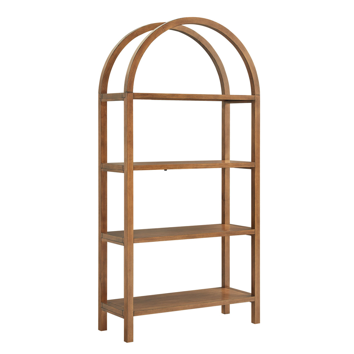 Vexley 72 Inch Large Arched Bookshelf - Walnut