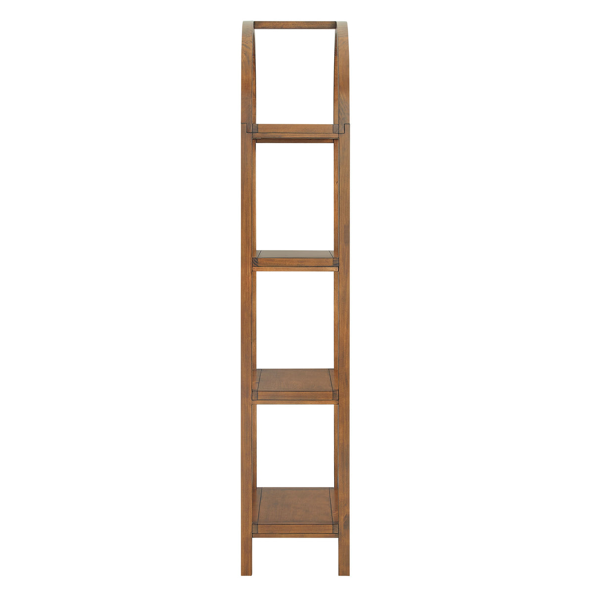 Vexley 72 Inch Large Arched Bookshelf - Walnut