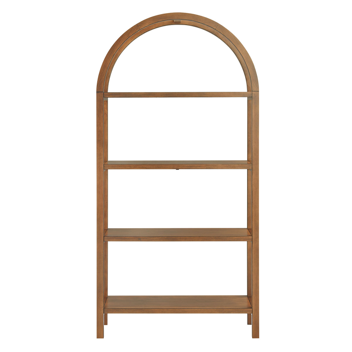 Vexley 72 Inch Large Arched Bookshelf - Walnut
