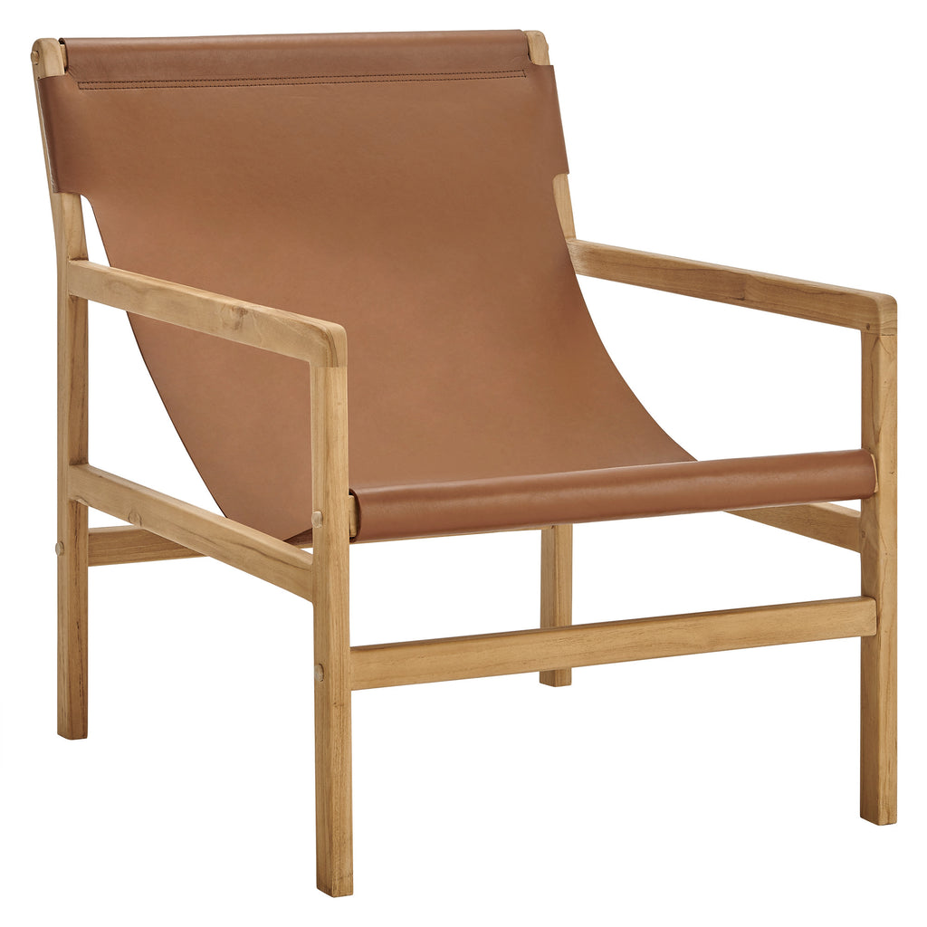 Sonora Leather Sling Chair - Chestnut Tan