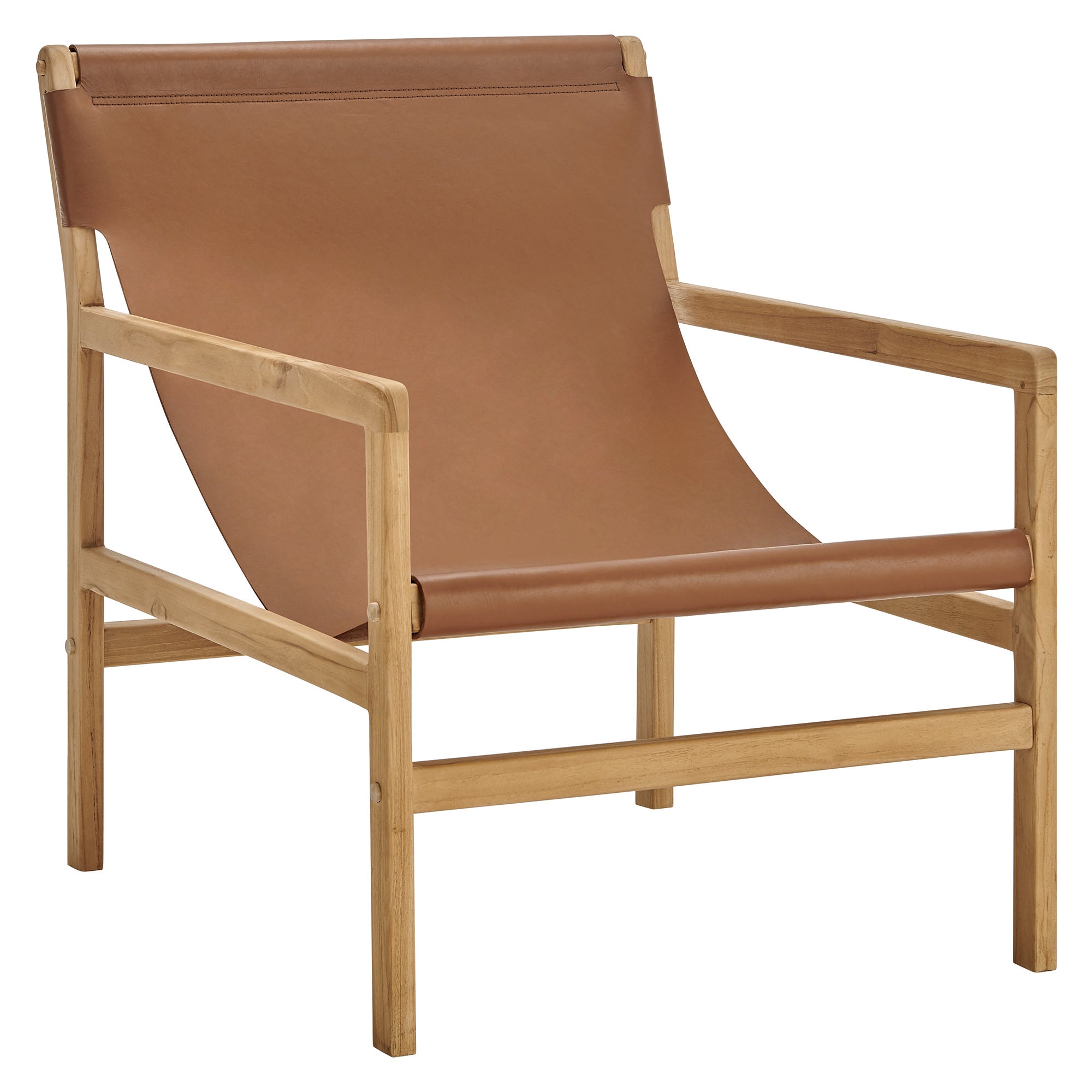 Sonora Leather Sling Chair - Chestnut Tan