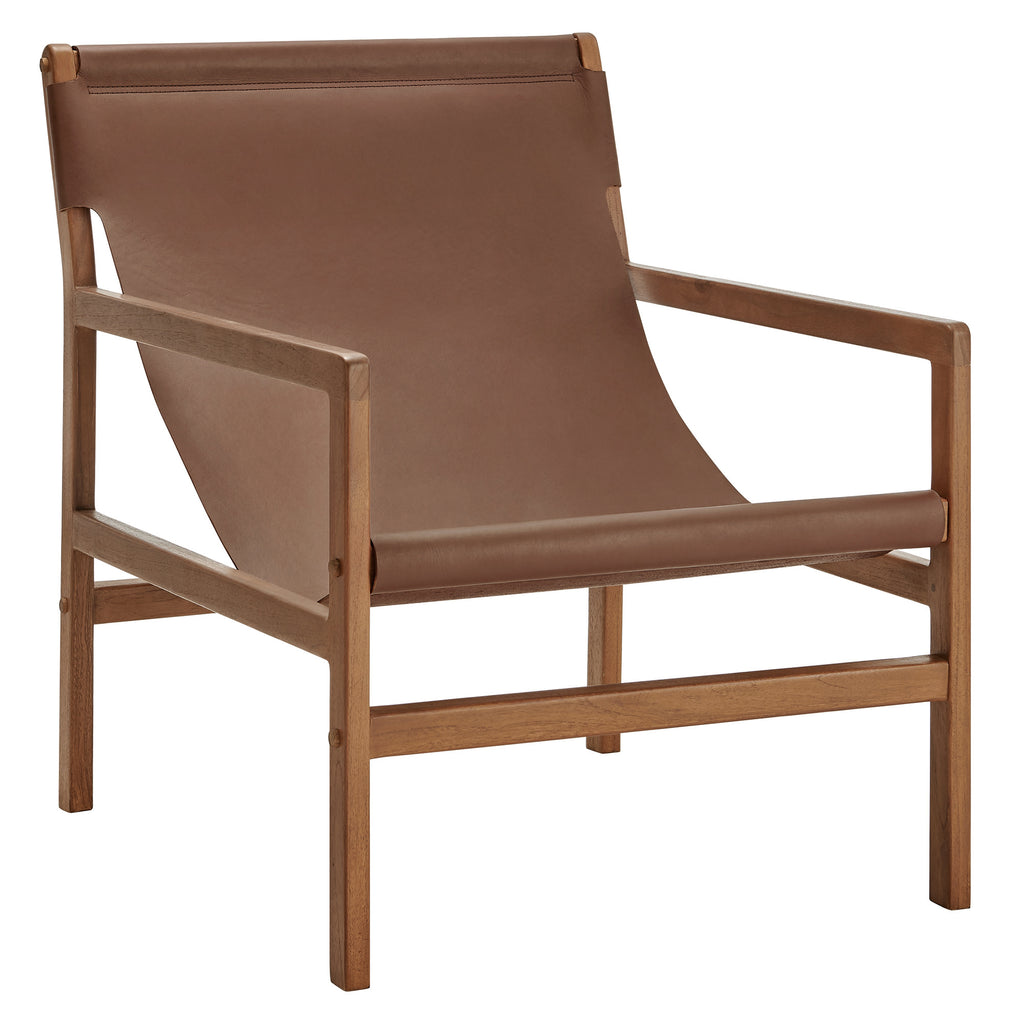 Sonora Leather Sling Chair - Nutmeg Brown