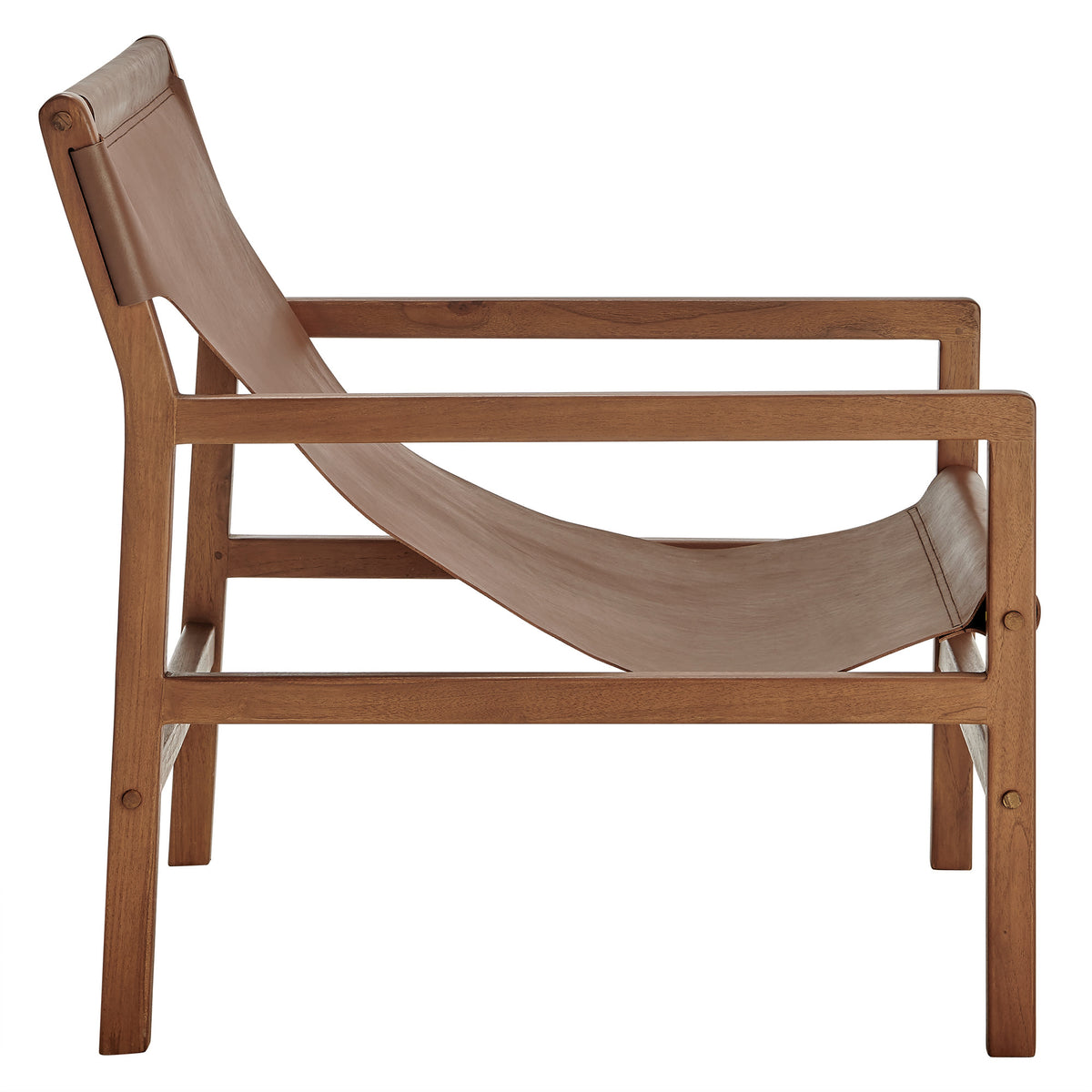 Sonora Leather Sling Chair - Nutmeg Brown