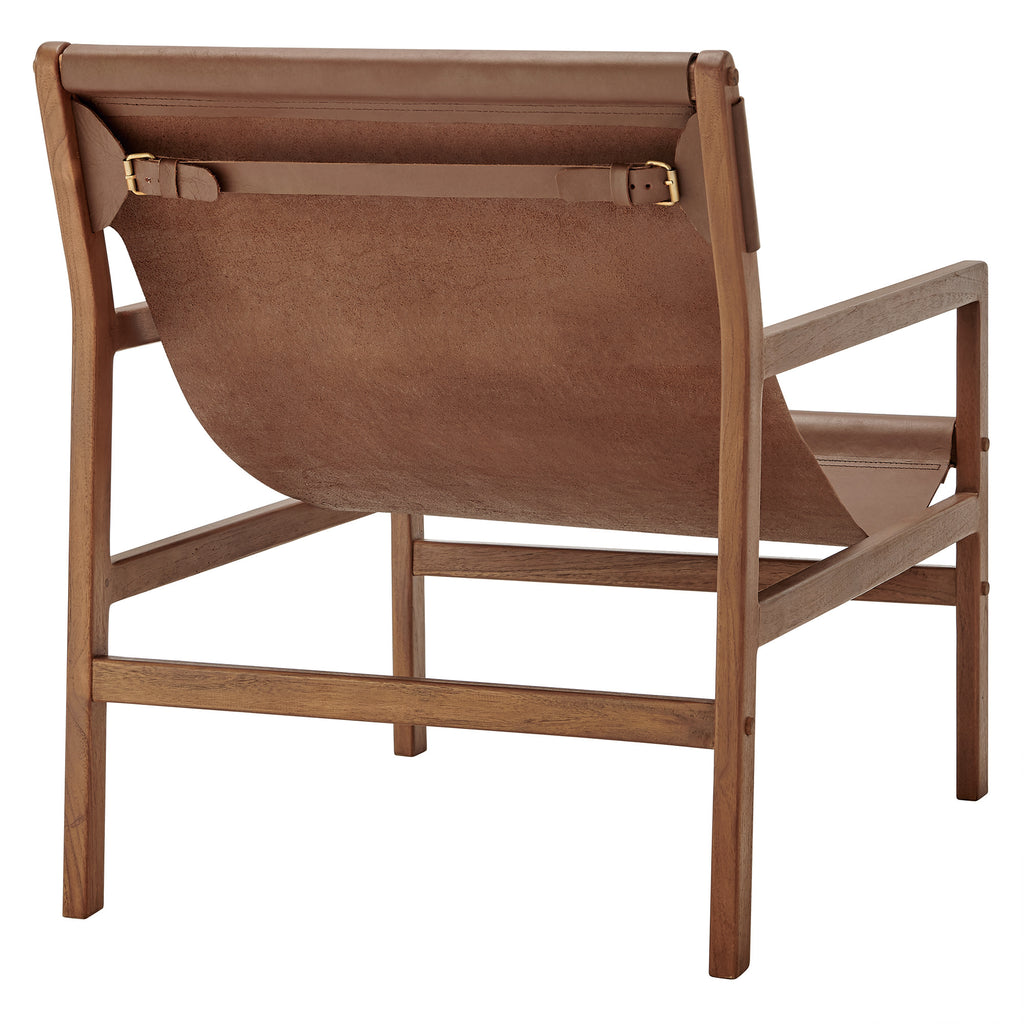 Sonora Leather Sling Chair - Nutmeg Brown