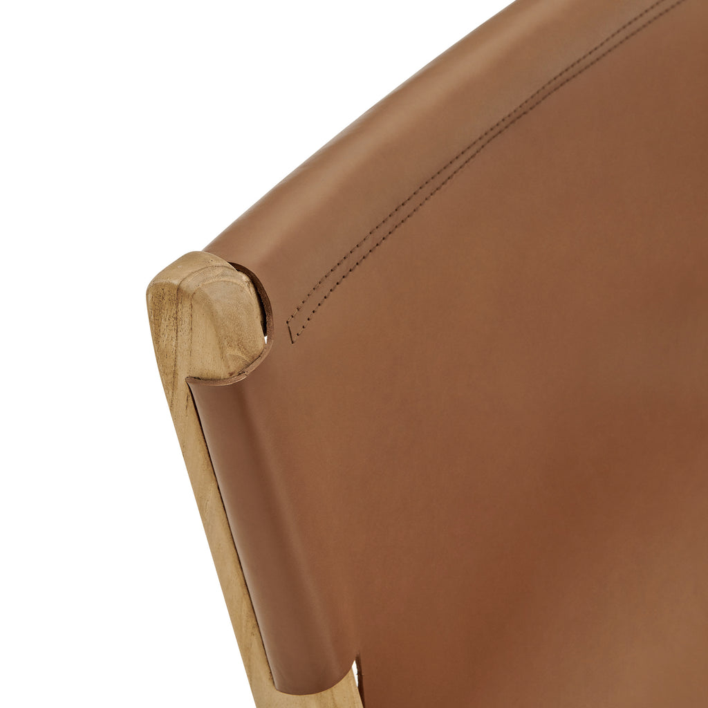 Sonora Leather Dining Chair - Chestnut Tan